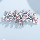  Women s Full Rhinestones Hair Comb - Shiny Bridal Side Comb  Metal  Ab Color