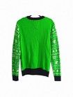 Bob Ross Happy Trees Ugly Christmas Sweater Size Medium Green Knit Pullover