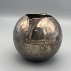 Vintage Napier Duplex Sphere Silver Plated Art Deco Stacking Sugar And Creamer
