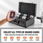 162 Psa Graded Card Storage Box 5 Slots Sports Card Holder Case Coded Lock