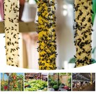 Outdoor Fly Trap Indoor Hanging 40pk  Sticky Strips Tape 40 Pack  Yellow