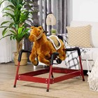 Qaba Ride On Horse For Girls And Boys With Animal Sounds  Brown