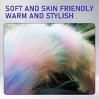 Plush Fluffy Steering Wheel Cover  Universal Car Decoration  multicolored 