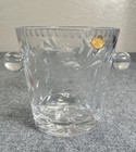Vintage Cut Lead Crystal Ice Or Champagne Bucket Etched Floral Made In Germany