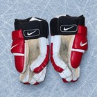 Nike Air Ignite 1 Red White Hockey Gloves 14  Rare