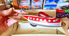 Vintage Ne-kur Jet Jt-10 Tin Space Rocket Toy Boxed Sparks Working 1950s