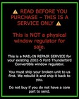 2002-5 Thunderbird Conv Window Regulator Passenger - Premium Rebuild Service
