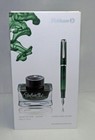 Pelikan M205 Olivine Founta  n Pen Gift Set-new In Boxes F Nib