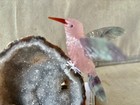 Rose Quartz fluorite Hb  On Geode 4 1 2   -peter Muller