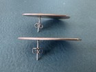 Antique Rare Native American Navajo  925 Sterling Silver Bear Paw Post Earrings