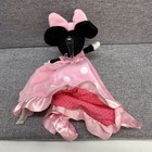 Disney Pink Minnie Mouse Baby Lovey Security Blanket Polka Dots Satin Ruffle 