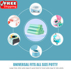 Portable Travel Potty Chair Liners Bags With Drawstring 90 Pcs  18  20 Inch    To