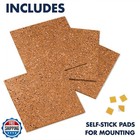 Quartet Cork Tiles  Cork Board  12  X 12   Bulletin Boards  Natural  8 Count 