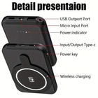 1000000mah Wireless Power Bank Portable Fast Charger External Battery Backup New