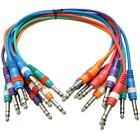 Seismic Audio - 20 Pack Of Multi-color 18 Inch  Trs 1 4  Patch Cables Balanced