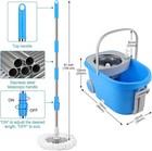 Spin Mop And Bucket With Wringer Set On Wheels  360   Spinning Mop Bucket System