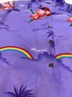 Vintage Women   s Aloha Shirt Sz Xl Rainbow Floral Made In Usa 90s