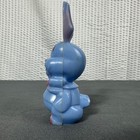 Vtg 1950s Rosen Blue Bunny Rabbit Easter Rattle Made Of Hard Molded Plastic