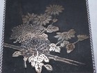 Vintage Antique Japanese Damascene Mirror Compact Bamboo Flowers Chrysanthemum