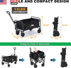 Foldable Utility Wagons Heavy Duty Folding Grocery Cart On Wheels  200 Lbs Capac