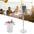 Floor Standing Silver Champagne Ice Bucket Stainless Steel Wine Cooler Ice Gift