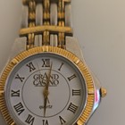 Grand Casino Quartz Two-tone Wristwatch Roman Numeral Dial Stainless Steel Back