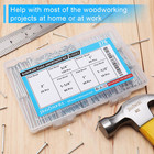 376pcs Premium Hardware Nails Assortment Kit  Maximum Length 2 Inches Galvanized