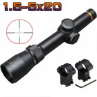 Compact 1 5-5x20 Rifle Scope Mil Dot Crosshair Reticle Optics Hunting Riflescope