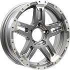 Ecustomrim 2-pk Aluminum Trailer Wheels 15x5 15  5 Lug On 4 5 Turismo Gun Metal
