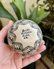 Stunning Black   Cream Geometric Seed Pot Signed By Becky Pasquale Acoma  N m 