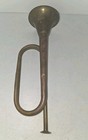 Vintage Brass Bugle Military Style Horn Patina Collect Calvary War 