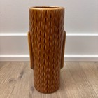 Orchids Of Hawaii Vtg 1960   s Tiki Mug Japan Made Brown Glossy Glaze 6 5 