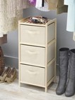 Whitmor 3-drawer Wooden Chest With Removable Bins In Cream Finish