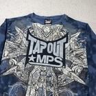 Tapout Mps Shirt Women s Medium Blue Thermal Long Sleeve Mma Art Graphic Print