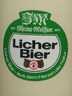 Vintage Licher Bier 1 Liter Stoneware 7 1 4  Mug Beer Stein Germany