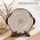 2pack Acacia Wood Tabletop Plate Display Stand  Saucer Rack  Photo Frame Holder
