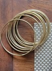 Lot Of 10 Gold Metal Brass Macrame Craft Dreamcatcher Rings 5  Inch Diameter