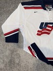 2002 White Nike Team Usa Hockey Jersey Iihf Size Large