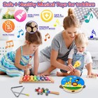 Kids Musical Instruments Set  20 Pcs Toddler Wooden Percussion Instruments Fo   
