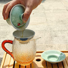 Ceramic Gai Wan Set  Gaiwan Tea Cup With Lid For Chinese Traditional Gongfu Tea