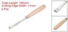 11mm Tip 6 5  Length Carbon Steel Curved Straight Wood Carving Chisel 2pcs