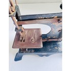Vintage Toy Sewing Machine Cast Iron Black Gold Floral Antique Miniature