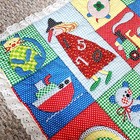 Vintage Baby Quilt Blanket 1970 s Spring Mills Childrens Mixed Print  44  X 42 