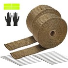 Exhaust Heat Wrap Roll 2  X 50  Titanium Fiberglass Heat Shield Tape 2 Rolls 