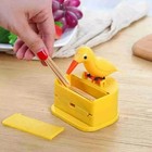 Automatic Bird Toothpick Dispenser Cute Holder Kitchen Table Decor Yellow