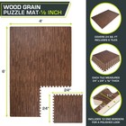 Prosourcefit Wood Grain Puzzle Mat -inch 6 Eva Foam Interlocking Floor Tiles 24