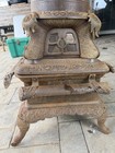 Vintage Victorian Cast Iron Parlor Gas Stove No  25 Late 1800s Early 1900s