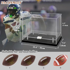 Football Display Case  Clear Acrylic Sports Memorabilia Holder With 12-color Led