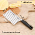 Wavy Cutter Stainless Steel Crinkle Vegetable Potato Chip French Fry Slicer Tool