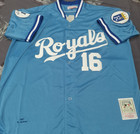 Bo Jackson  16 Throwback Light Blue Sewn Stitched Jersey 